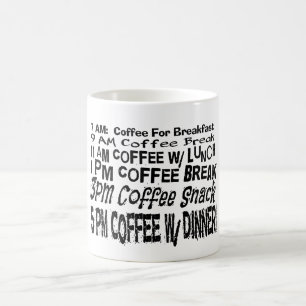 Caneca de Café Divertida com Horário de Pausa