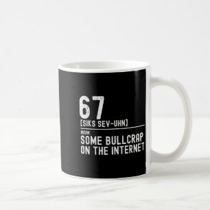 Caneca De Café Divertida definição 67, meme 67, eu odeio 67, anti