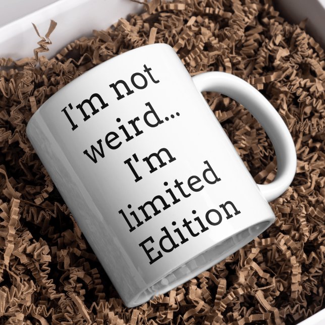 Caneca de Café Divertida Edição Limitada Não Sou E (Criador carregado)