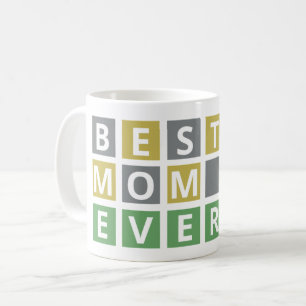 Caneca De Café Divertida Melhor Mãe de Todas - Wordle Mãe