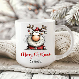 Caneca de Café Divertida Papai Noel Cartoon Capric