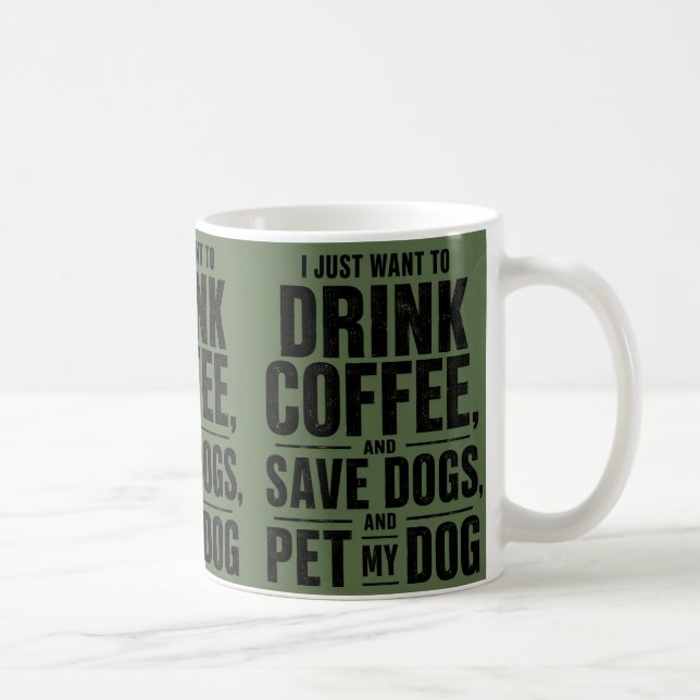 Caneca de Café Divertida para Amantes de Cachorros (Direita)