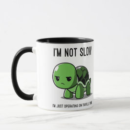 Caneca de Café Divertida Tempo de Tartaruga Mal-Hu