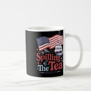 Caneca De Café Divertido 4 de Julho Derramando o Chá Desde 1773 E
