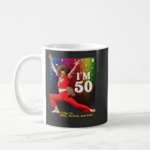 Caneca De Café Divertido 50º Aniversário Kick & Stretch Sally O'M
