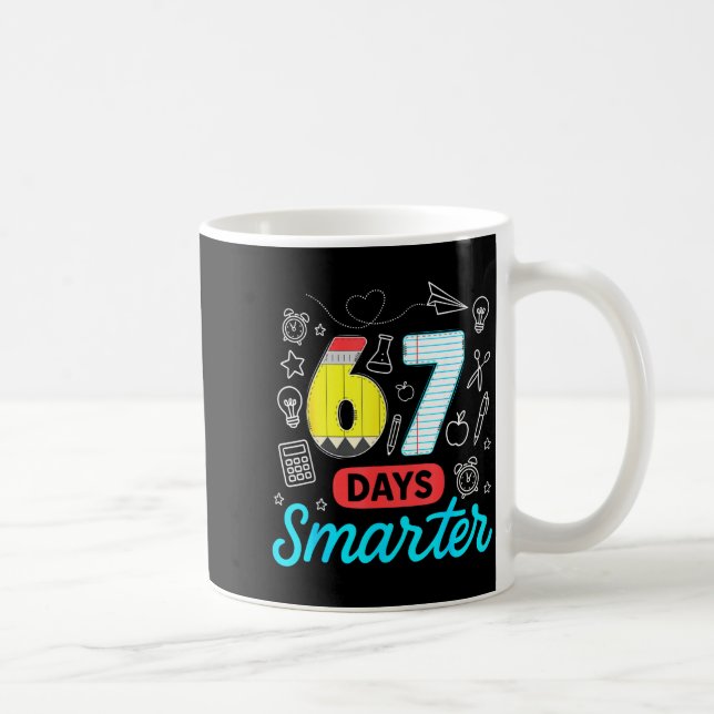 Caneca De Café Divertido 67 Dias Mais Inteligente Seis Sete Meme  (Direita)