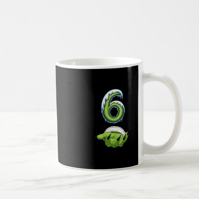 Caneca De Café Divertido 67 Meme Seis Sete Monstro Assustador Mão (Direita)