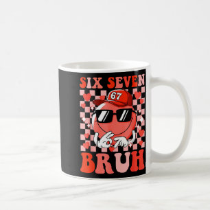 Caneca De Café Divertido 67 Seis Sete Bruh Dia dos Namorados 6 7
