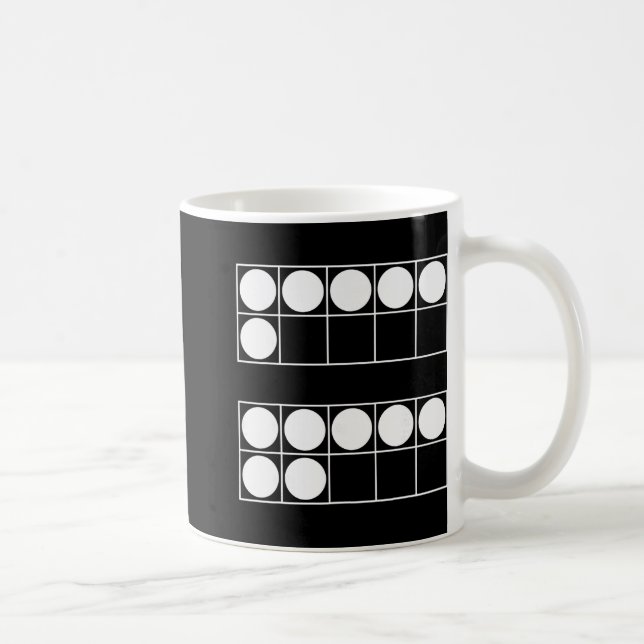 Caneca De Café Divertido 6 7 Número Professores Alunos Seis Sete  (Direita)
