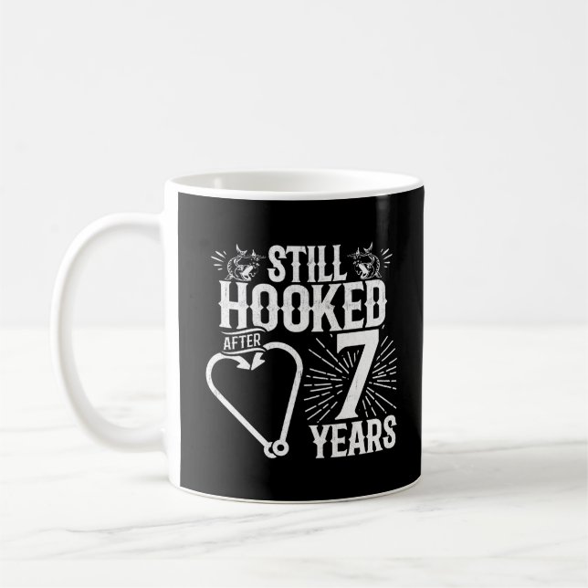 Caneca De Café Divertido Aniversário de 7 Anos de Casados Casais (Esquerda)