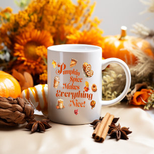 Caneca De Café Divertido "Arroz Abóbora Faz Tudo Bela" Festivo