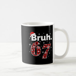 Caneca De Café Divertido Bruh 67 Natal Meme Feriado Mulheres Cria