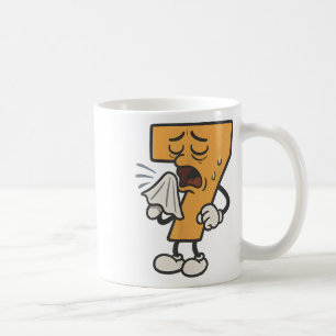 Caneca De Café Divertido Doente Sete 67 Para Brincadeira De Palav