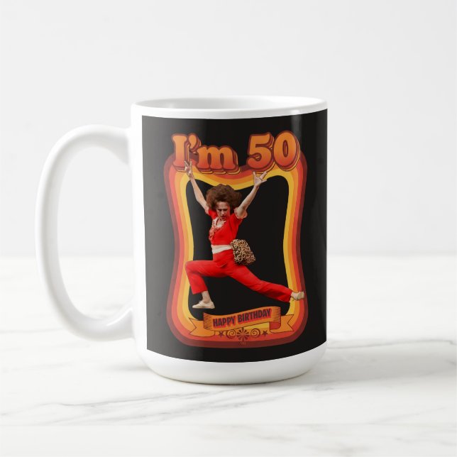 Caneca De Café Divertido Estou com 50 Aniversário Sally O'Malley  (Esquerda)