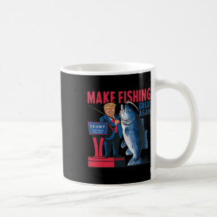 Caneca De Café Divertido Faça Pesca Grande Novamente Trump Pescad
