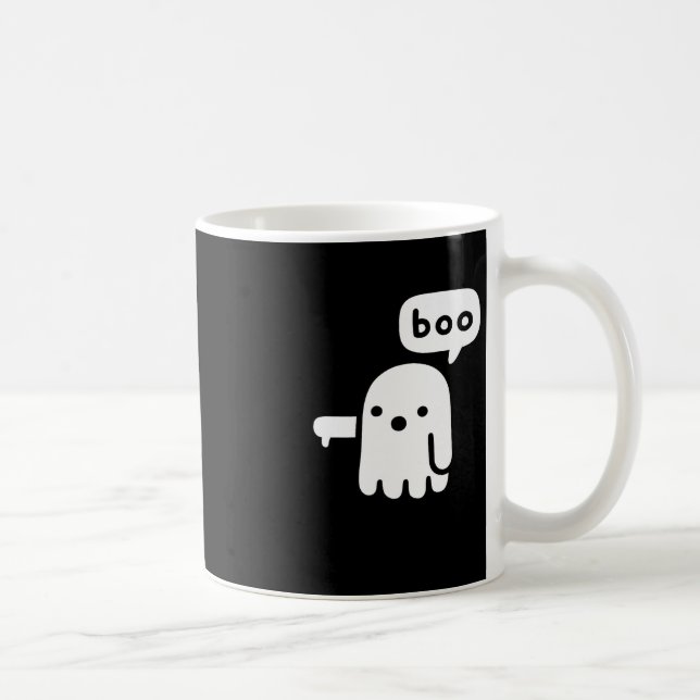 Caneca De Café Divertido Fantasma De Desaprovação Boo Halloween (Direita)