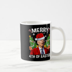 Caneca De Café Divertido Joe Biden Natal Santa Hat Feliz 4º Do Ea