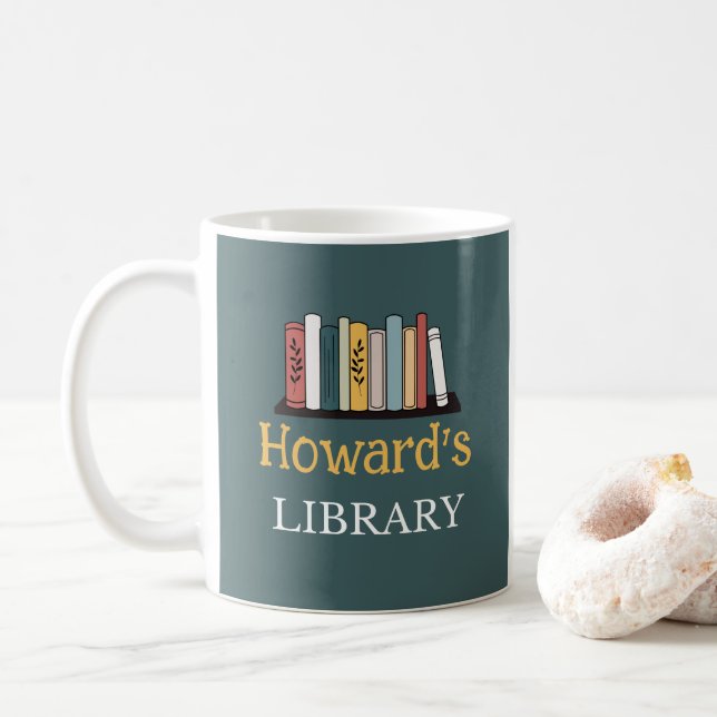 Caneca De Café DIVERTIDO! Mug - Biblioteca - Personalizado - Adic (Com Donut)