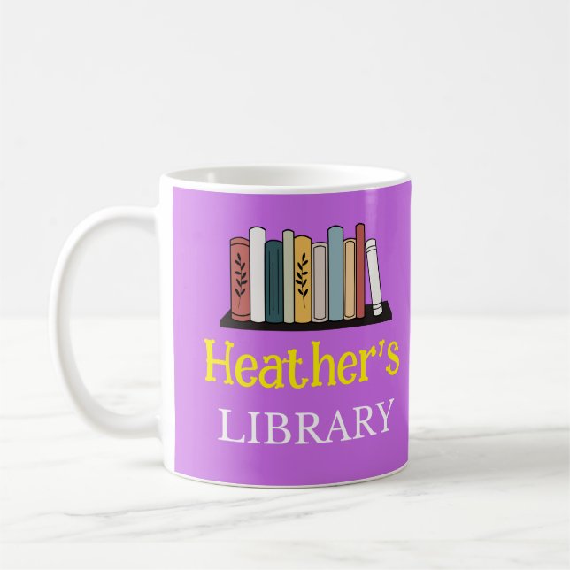 Caneca De Café DIVERTIDO! Mug - Biblioteca - Personalizado - Adic (Esquerda)