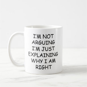 Caneca De Café Divertido Sarcástico Não Estou Discutindo Amante d