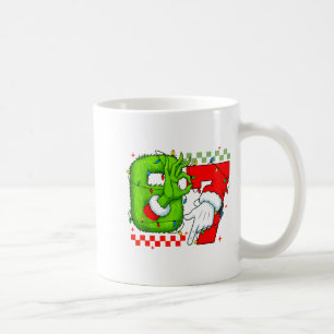 Caneca De Café Divertido Seis Sete 67 Meme 6 7 Natal Elfo Mão Men