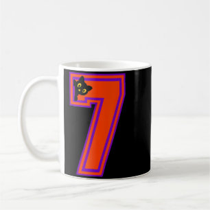 Caneca De Café Divertido Seis Sete 6 7 Dia das Bruxas Gato Preto