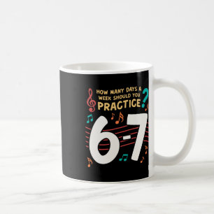 Caneca De Café Divertido Seis Sete 6 7 Meme Para Professor De Mús