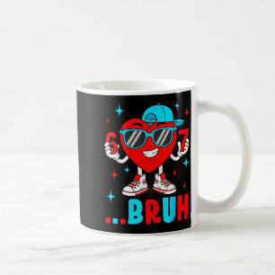 Caneca De Café Divertido Seis Sete Bruh 67 Meme Coração Dia dos N