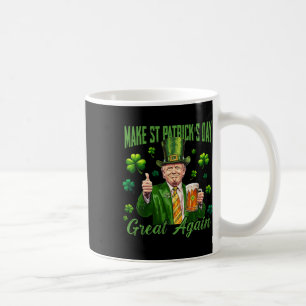 Caneca De Café Divertido Trump Faça o Dia de São Patrício Grande