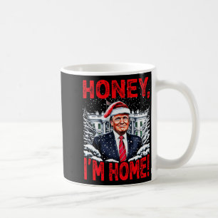 Caneca De Café Divertido Trump Xmas Querida Estou Em Casa Donald 