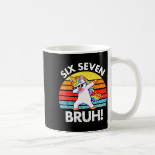Caneca De Café Divertido Unicórnio de Dabbing Meme 67 Seis Sete 6