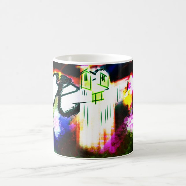 Caneca De Café Divertimento de coruja de neve (Centro)