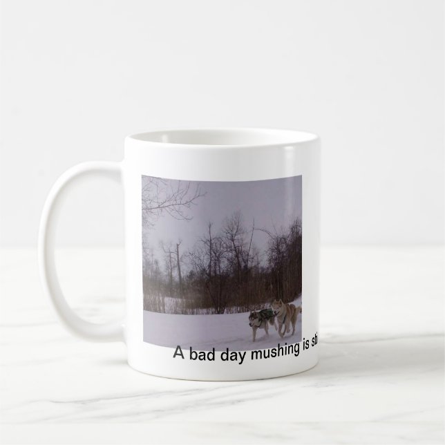 Caneca De Café Divertimento de Dogsledding (Esquerda)