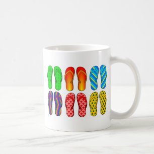 Caneca De Café Divertimento do flip-flop