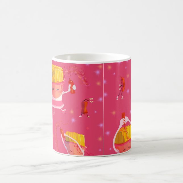 Caneca De Café Divertindo-se com ketchup (Centro)