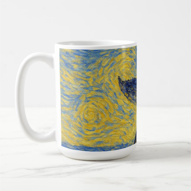 Caneca De Café Diving Humpback van Gogh style mugs (Esquerda)