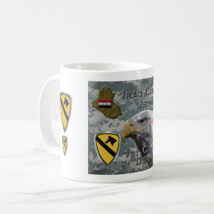 Caneca De Café Divisão de Cavalaria da rua - Veterano do Iraque