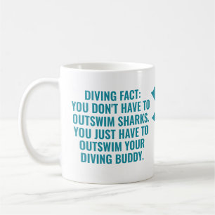 Caneca De Café Divisor de Scuba de Nome e Texto Personalizado
