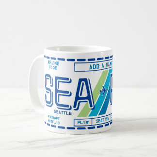 Caneca De Café DIY Boarding Pass Mug: Perfect Travel Gift