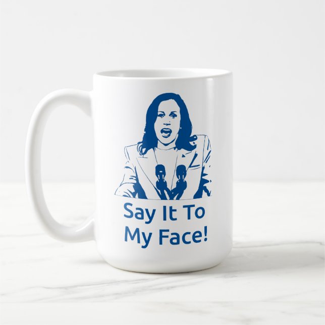 Caneca De Café "Diz-Me À Cara!" Kamala Harris Mug - PBS (Esquerda)