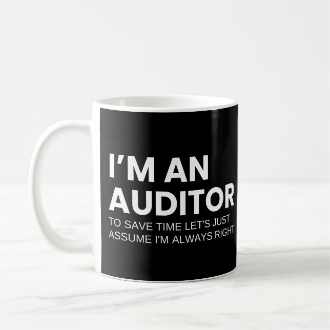 Caneca De Café Dizendo engraçado trabalho de auditor (Esquerda)