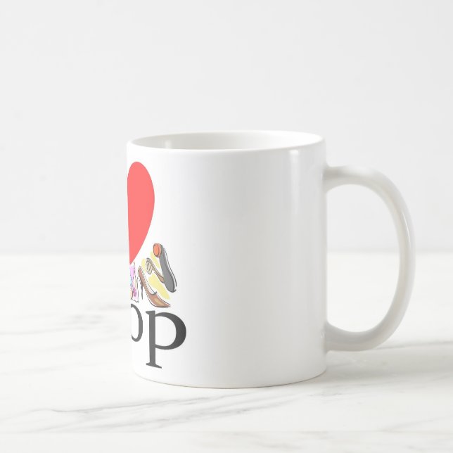 Caneca De Café Dizer de Funnying - amor de I a comprar (Direita)