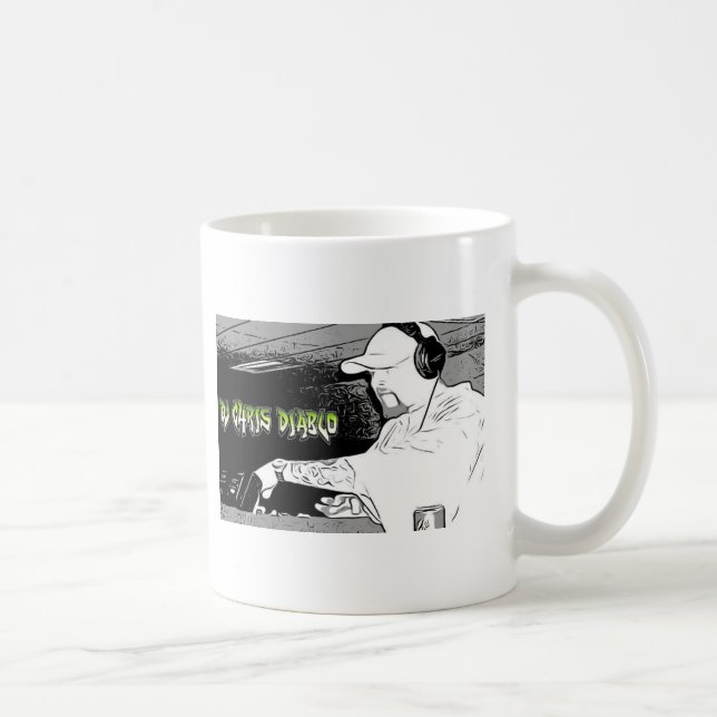 CANECA DE CAFÉ DJ CHRIS DIABLO - LOGO DJ 4 (Direita)