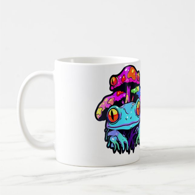 Caneca De Café Dj Música House Cogumelo Psikedêlico Edm (Esquerda)