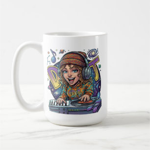 Caneca De Café DJ Retro Galáxia