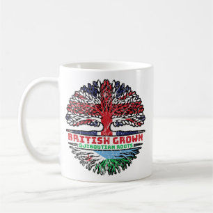 Caneca De Café Djibouti Djiboutian UK Tree Roots Flag