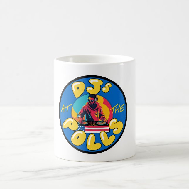 Caneca De Café DJs nas urnas - Mug de logotipo redondo (Centro)