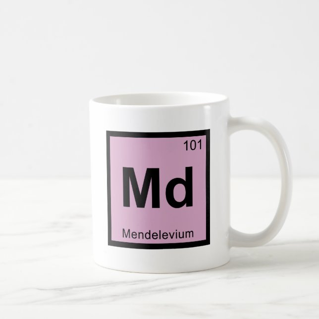 Caneca De Café DM - Símbolo da mesa periódica da química do (Direita)