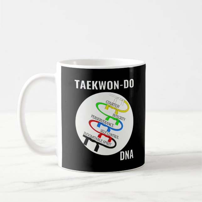 Caneca De Café DNA de tenets Taekwon-do (Esquerda)