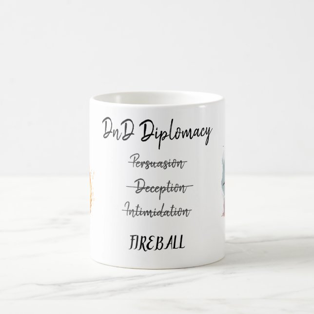 Caneca De Café DnD Dungeons and Dragon Diplomacy Coffee Mug (Centro)